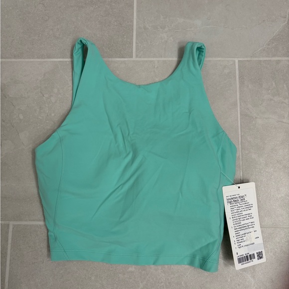 Lululemon Align High Neck Tank Crop Nulu Wild Mint Size 8 - Picture 3 of 11
